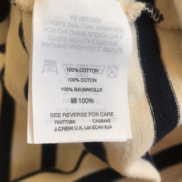 J‎ Crew long sleeve shirt with a heart ❤️ Nautical navy, grey, cream size M - Picture 6 of 6